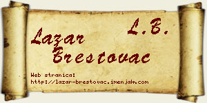 Lazar Brestovac vizit kartica
